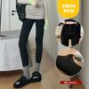 Fleece thickened shark pants women wear new autumn and winter thermal cotton pants tight and thin coffee leggings