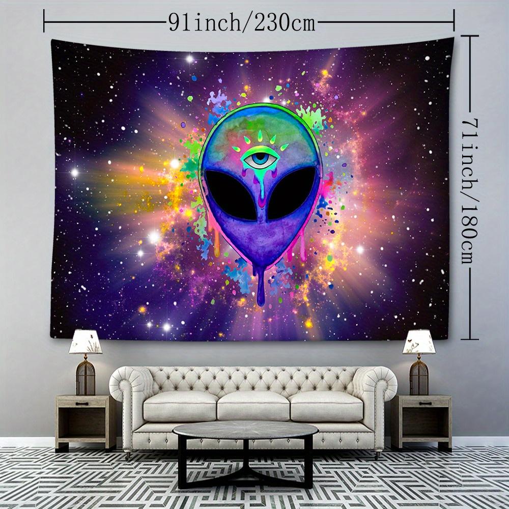 1pc Alien Purple Style Graphic Tapestry - Animal Theme Polyester Woven Wall Hanging for Bedroom, Living Room Decor - No Electricity Needed, Portrait O