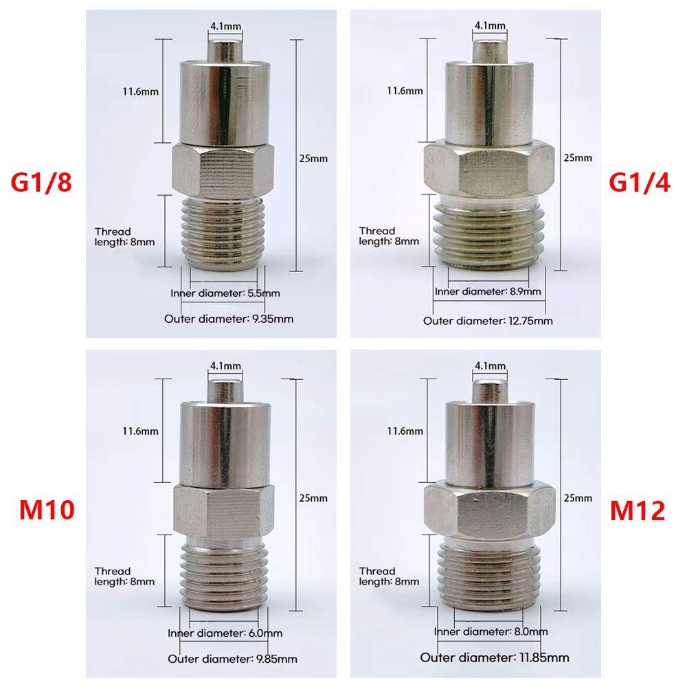 1Pcs G1/8 G1/4 M10*1 M12*1 Dispense Valve Adapter Luer Lock Brass Dispensing Valve Connector Double Screw Automatic