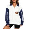 Women's Casual Printed Long Sleeve Zip Up Stand Collar Sweatshirt