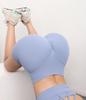 High Waist Peach-Lifting Yoga Shorts - Women's Three-Quarter Length Fitness Pants