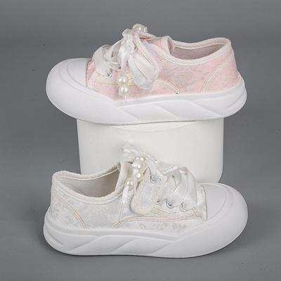 Girls Shoes Canvas Shoes Spring and Autumn 2025 New Children Princess Classmates Girls Board Shoes Casual Shoes Middle and Old Children