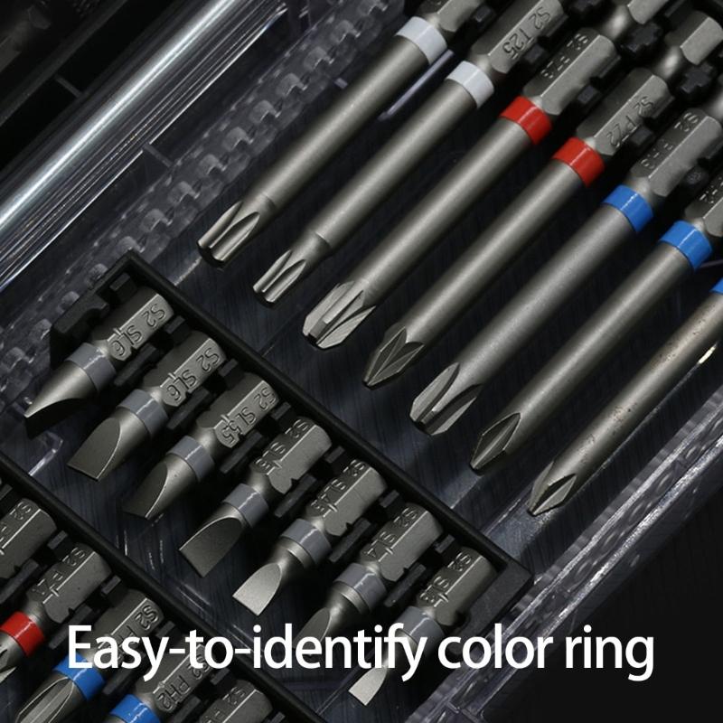 43Piece Magnetic Screwdriver Bit Set With Durability Alloy Steel SelfLocking Rod For Professional Industrial Use
