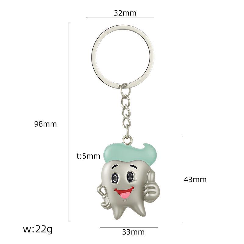 Creative Dental Tools Keychain: Simulation Teeth, Mouth Mirror & Forceps - Perfect Dentist Gift