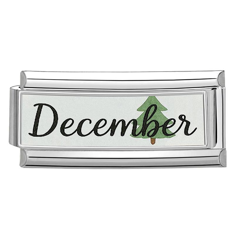 

New Fashion Colorful 12 Months November December Long Italian Charm Links Fit 9mm Stainless Steel Bracelet DIY Making Gift