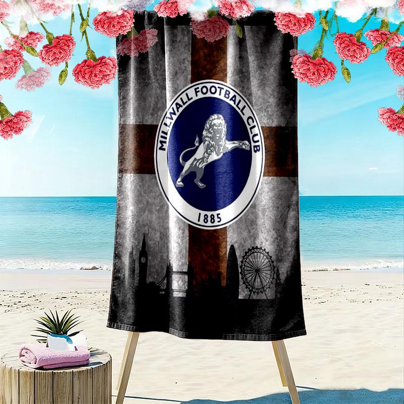 Millwall Football Club Beach Towel, Large Soft Quick Dry Towel for Beach Camping Swimming