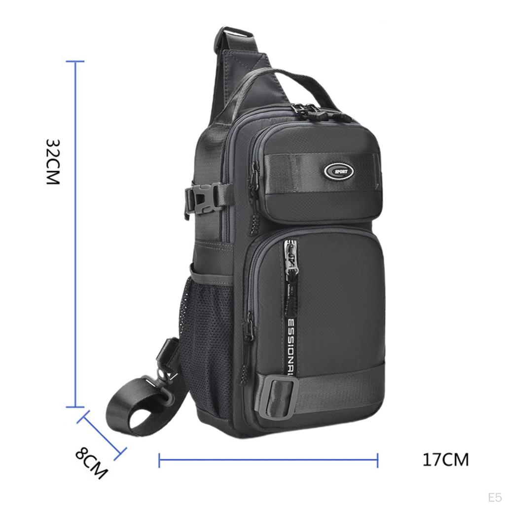 Sling Backpack Chest Bag Versatile Zipper Closure Daypack Crossbody Bags Shoulder for