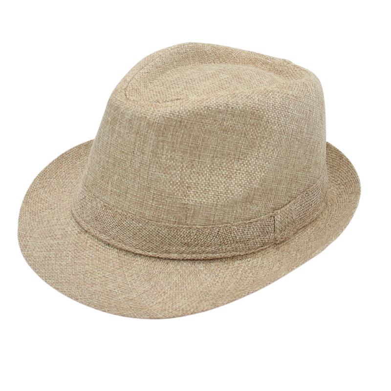 Dance Performance Small Jazz Hat Panama Top Hat Seaside Casual Beach Hat Simple Solid Color Trilby