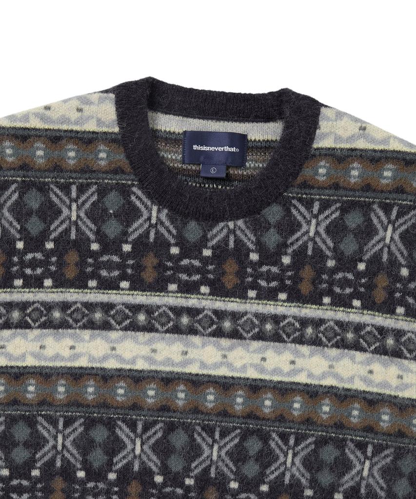 THISISNEVERTHAT Fair Isle Knit Sweater Navy