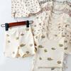 Danish-style Cotton Girls' Summer Pajama Set - Short Sleeve