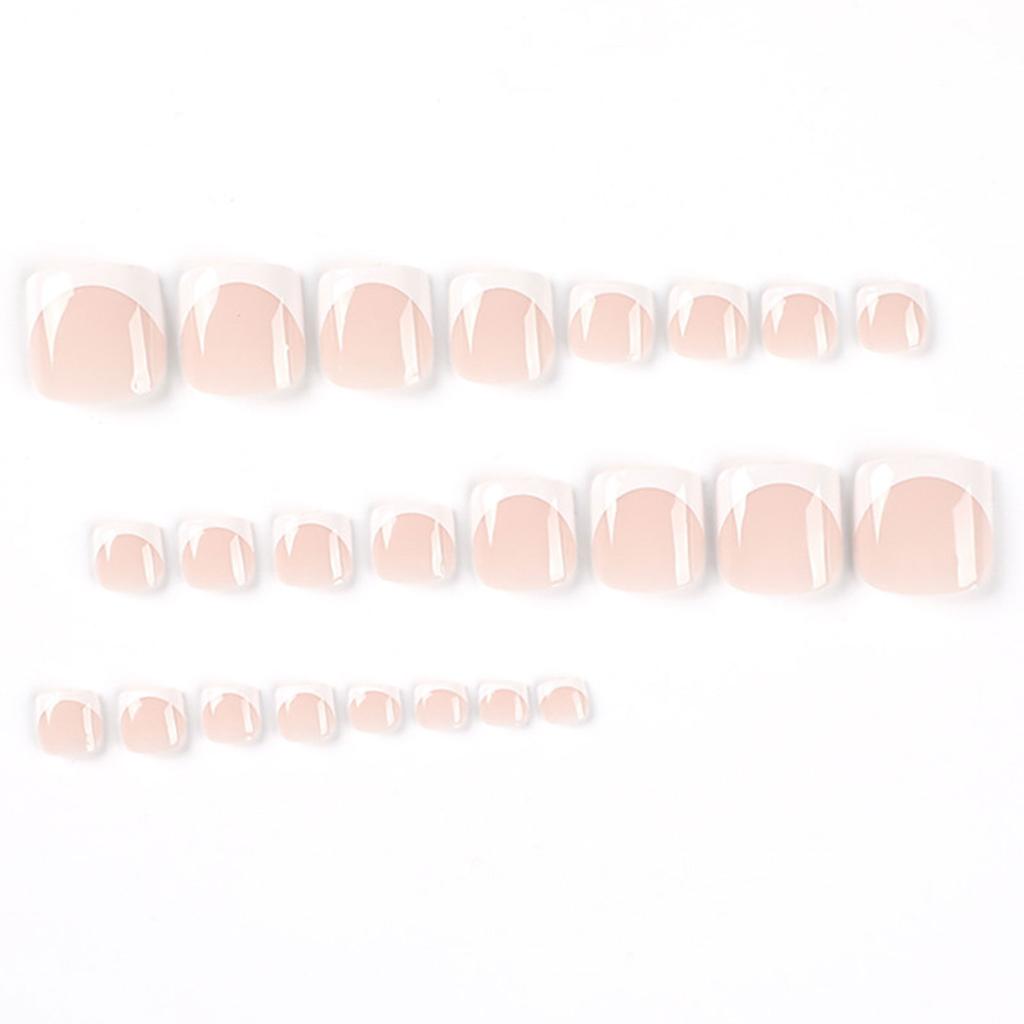 Bling Press On Round Fake Toenails Lasting Effect with Moderate Thickness for Toe Decoration Home Nail DIY