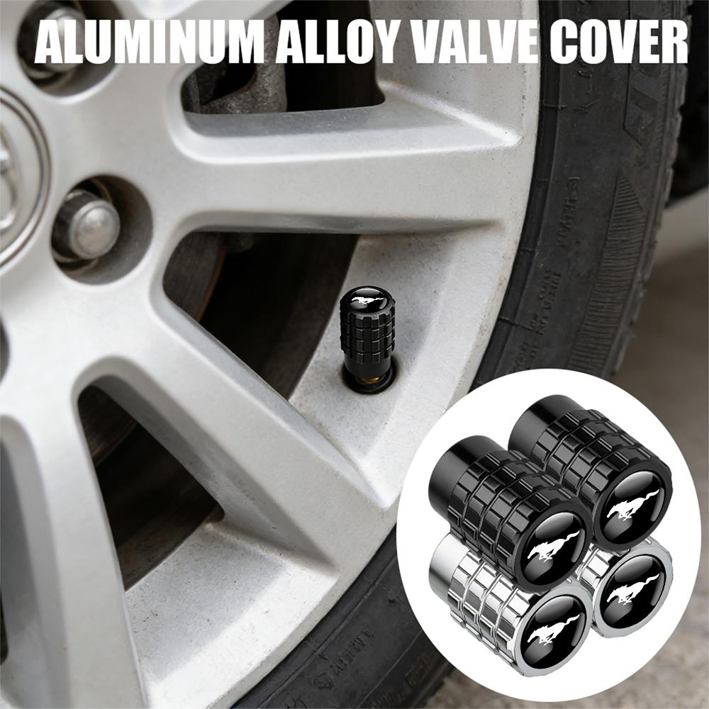 AJT1 4PCS Car Wheel Tire Valve Caps Air Stem Protective Cover For Ford Cmax Focus Mk4 F150 Fiesta Fusion Kuga Ranger Fiesta Mondeo ST