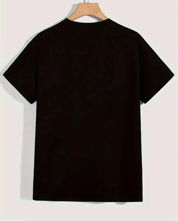 Ramen Cat Cute Japanese Short Sleeves T-shirt, YUM-YUM Print, Black, Design, (JP, Alphabet, 3XL, Standard, Black)