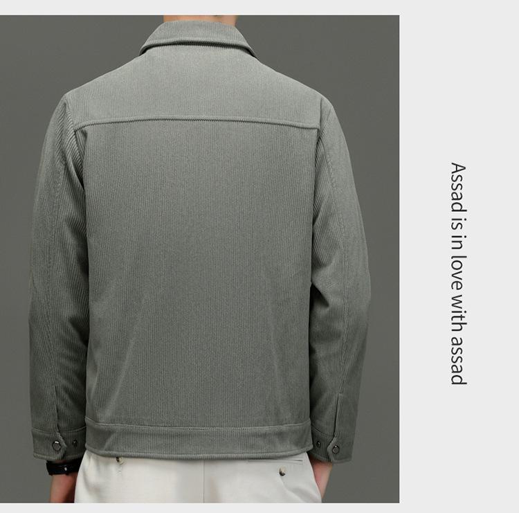 2024 Spring Men's Lapel Long Sleeve Casual Soft Jacket