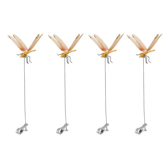 

4 шт. Зажим для шляпы в виде стрекозы 3D декор стрекозы с зажимом Декоративные накладные украшения в виде стрекозы для шляп, дворов, садов, для помещений 4pcs