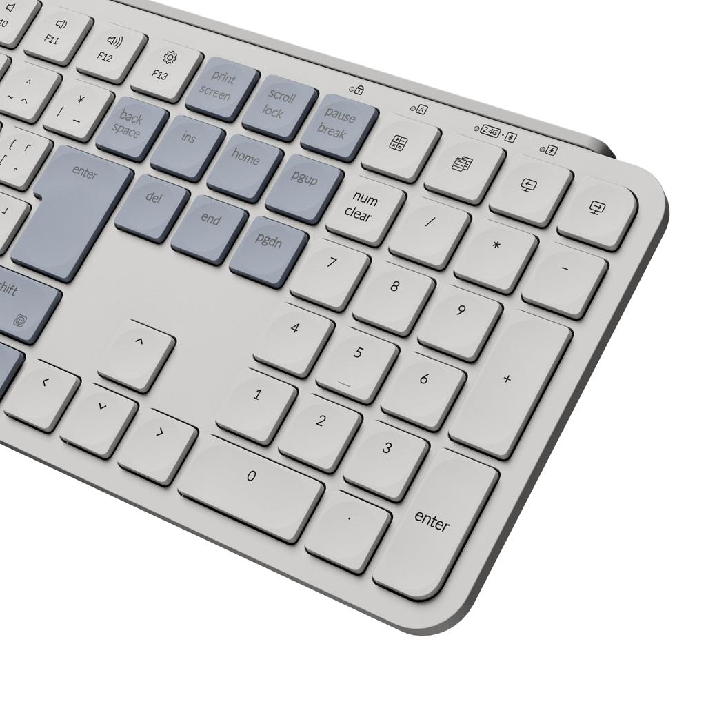 Keychron B6 Pro Wireless with Numeric ZMK Scissor Long Compatible with and Linux JIS Ultra-Slim Keyboard, Full-Size Keypad, Customization, Switches,