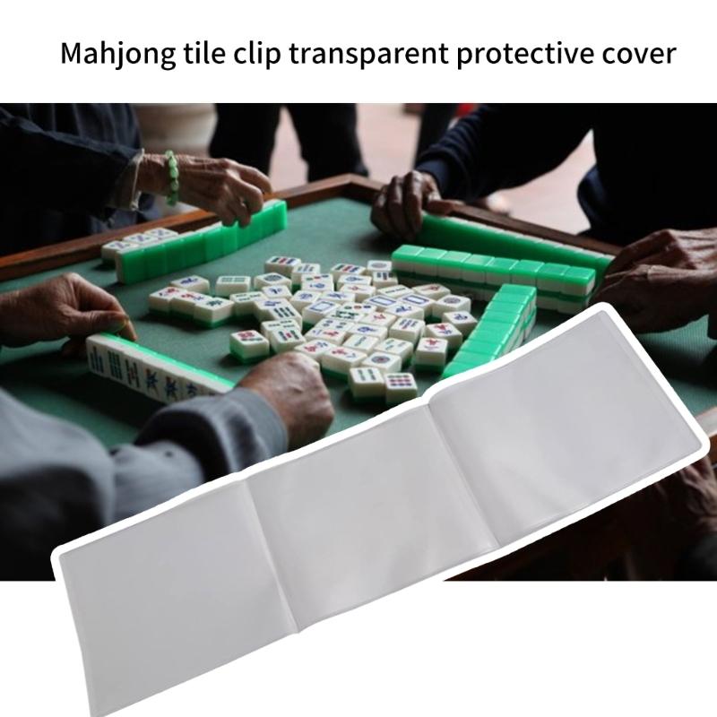 Clear Mahjong Scorecards Protectors Water Resistant Mahjong Card Holder Protective Sleeve For Game Table Organization
