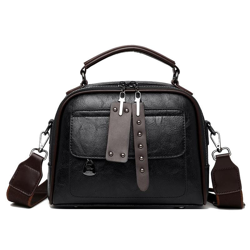 Luxury Women's Soft Leather Top-Handle Bags Design Shoulder Messenger Bags High Quality Handbags and Purses Commuting Sac a Main