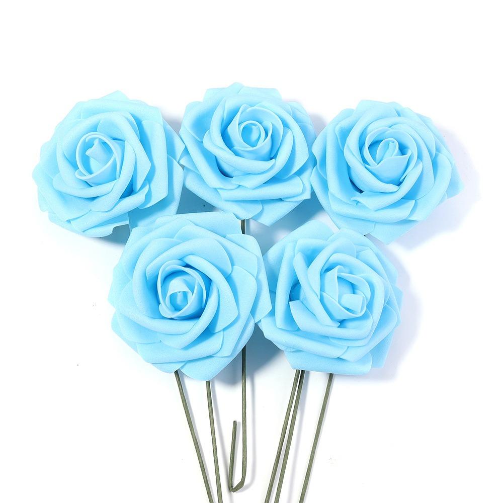 25Pcs Artificial Flowers Roses Fake Flowers For Home Decor DIY Wedding Bride Decoration Bouquet Party Supplies Garland Accessory