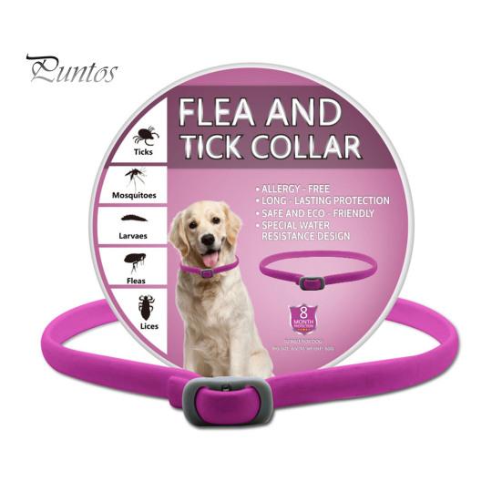 

Ошейник от блох для домашних животных Регулируемый ошейник от блох и клещей для кошек и собак, долгосрочная защита 8 месяцев, натуральный ошейник от клещей для домашних животных Dog розы красного