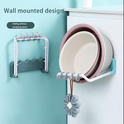 Waschbeckenregal, kein Stanzen, Saugnapf, faltbar, für Badezimmer, Toilette, Wandwaschbecken, Aufhänger, Haushaltsprodukte
