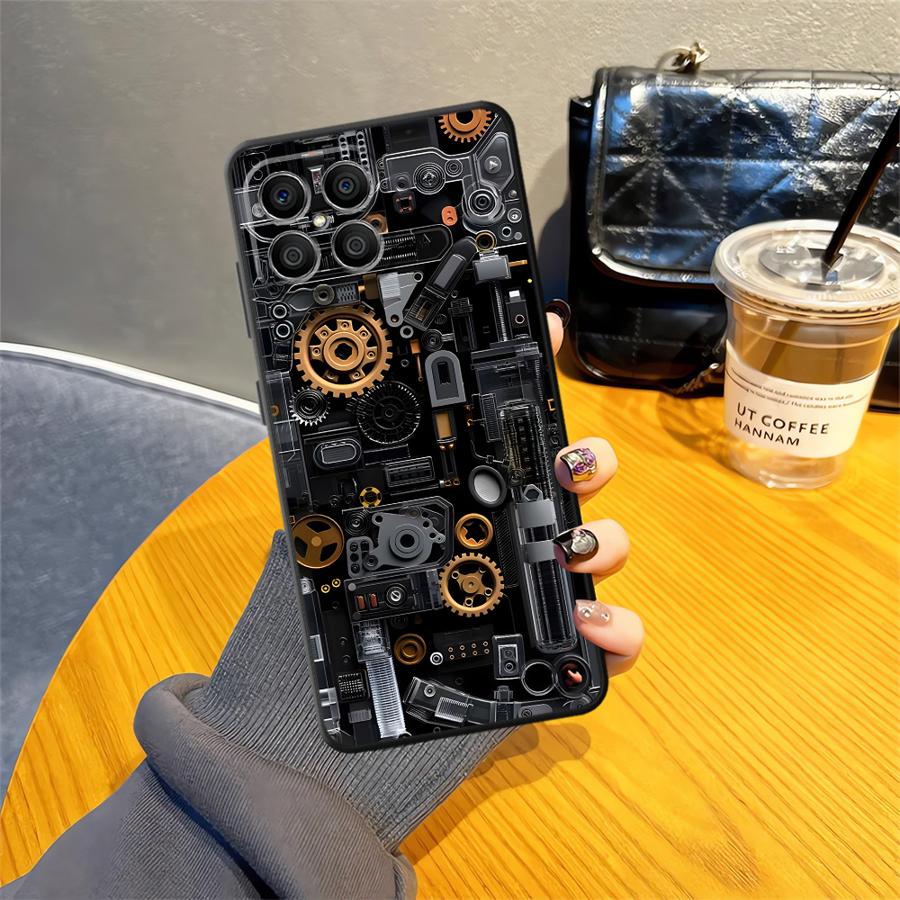 

Чехол для Honor X9a X8 X6 8X Magic5Lite 90 X7 70 X5b 200 400 Lite Черный Мягкий Чехол для Телефона Градиентный Блок Honor X9b