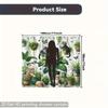 Cute Cat Shower Curtain Adorable Kittens with Plants and Butterflies Waterproof Polyester Bathroom Decor