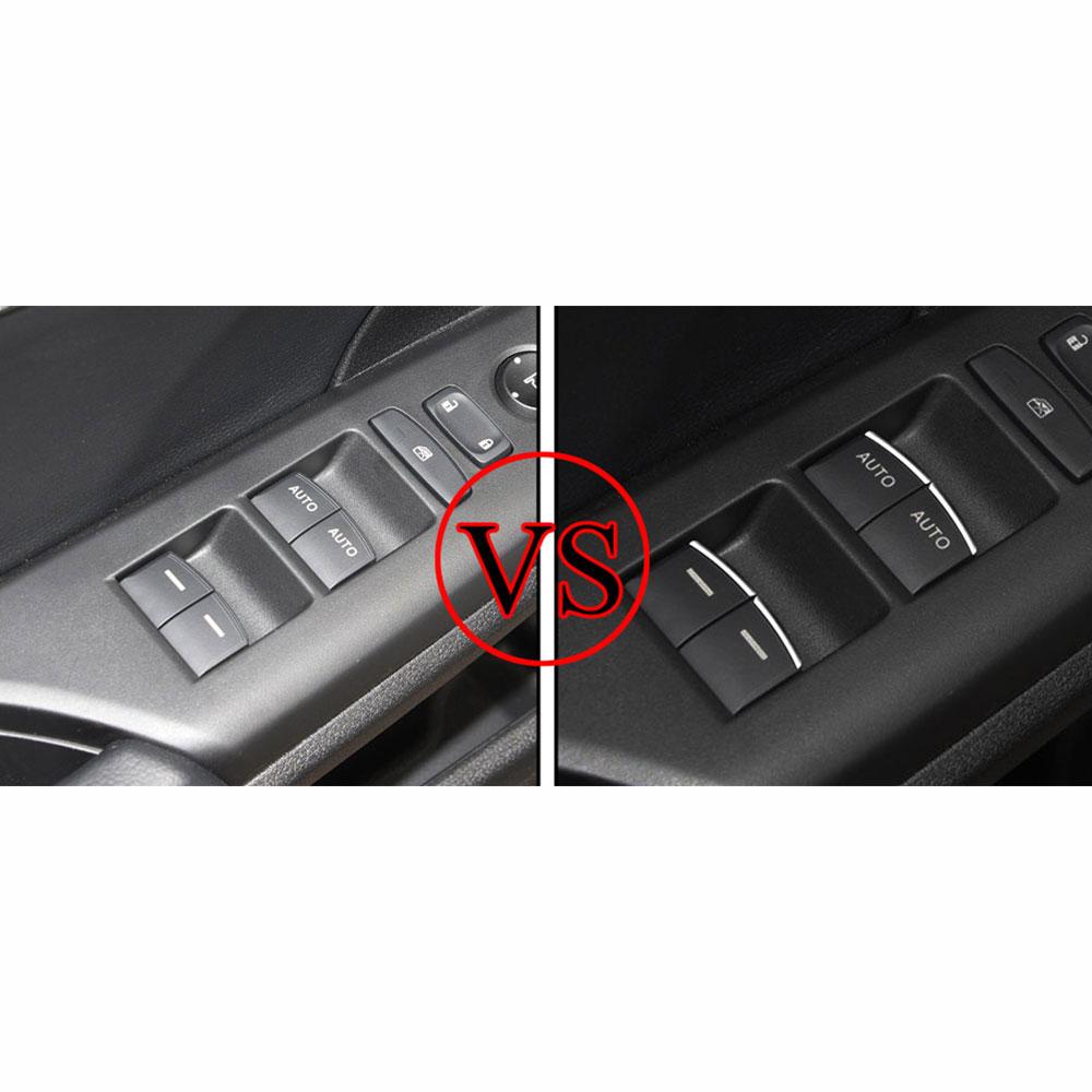 For Honda Civic 2016 - 2025 Civic150 CRV Prado150 Fit HEV Window Lift Button Sequin Trim Chrome Sticker Interior Accessories