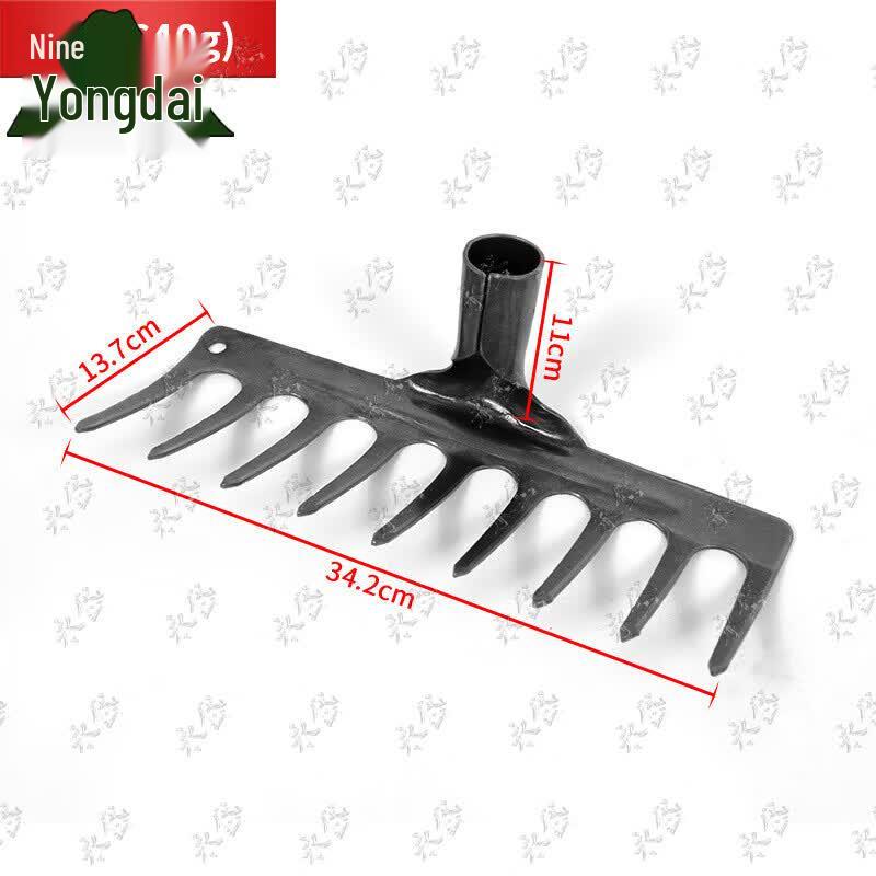 Heavy-Duty 13-Tooth Iron Garden Rake