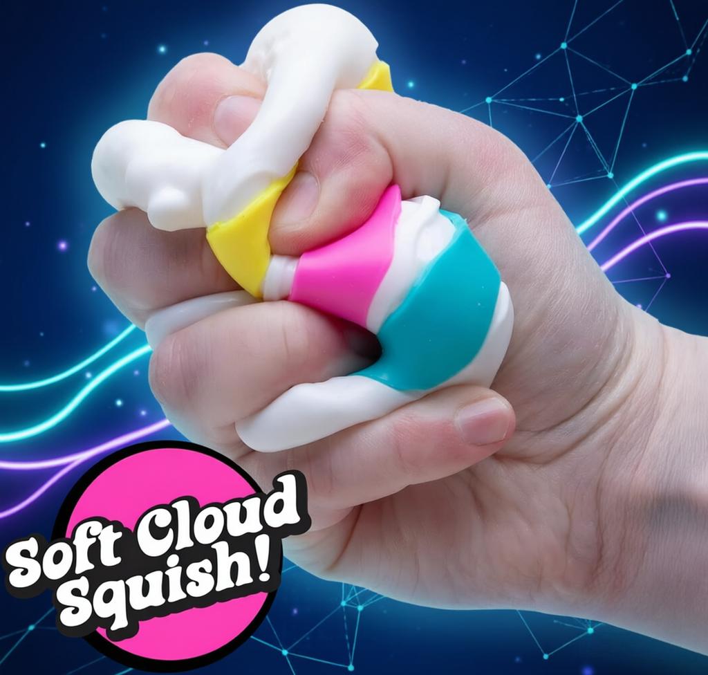 Schylling Nice Cake Sensory Fidget Cube Stress Relief Anxiety Sensory Tool for Focus ADHD & Calming Office Desk