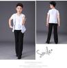 Boys' Latin Dance Performance Tops: Long & Short Sleeve Training Wear for Summer & Autumn Competitions & Exams