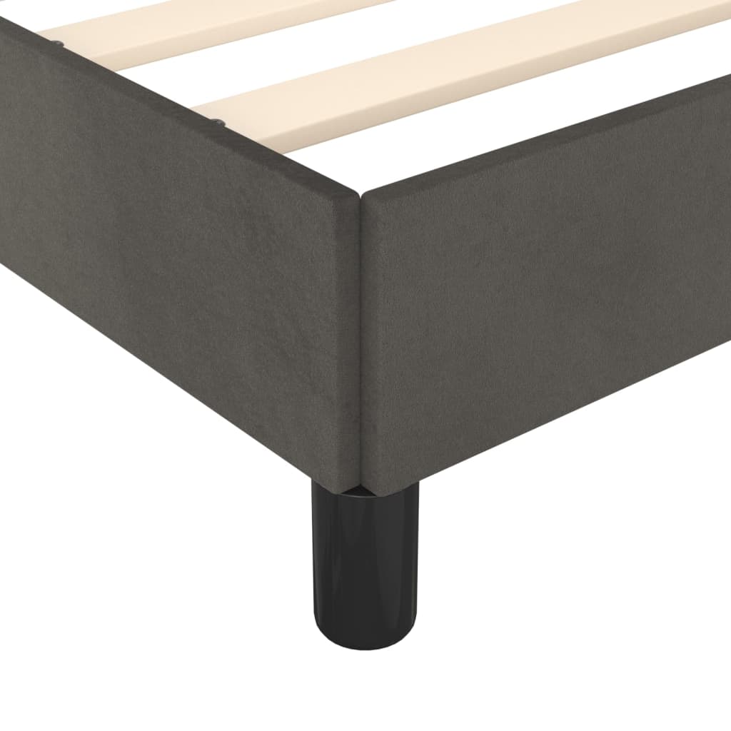 Vidaxl Bed Frame Without Mattress, Dark Gray, 160X200 Cm, Velvet