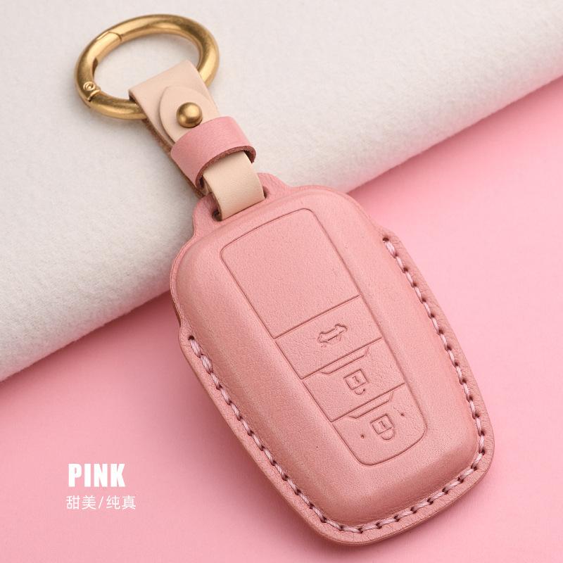 Echtes Leder Auto Fernbedienung Schlüsselanhänger Hülle Für Toyota Camry Prius Corolla C-HR CHR RAV4 Avalon Land Cruiser Prado