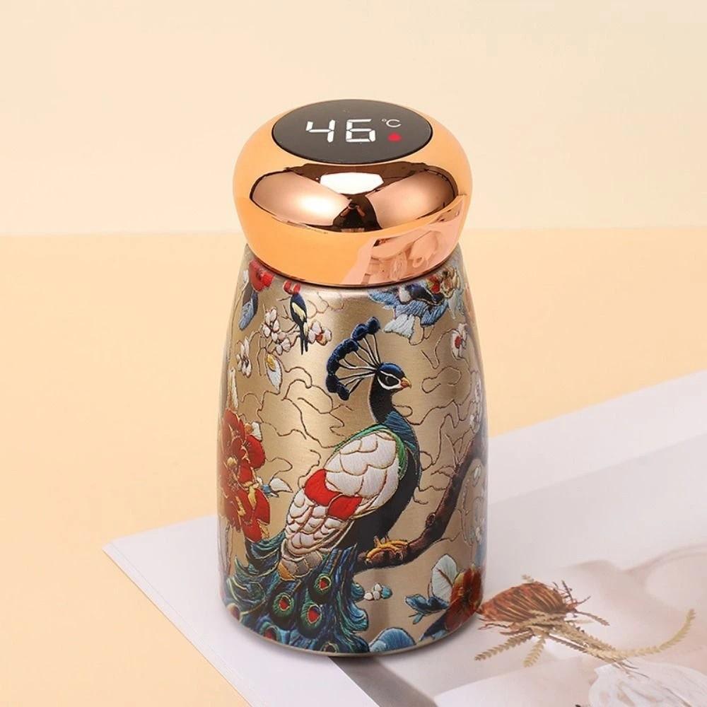 Pilzförmiger Edelstahl-Thermokrug Chinesischer Stil Mini-Thermosbecher für Outdoor-Wanderungen