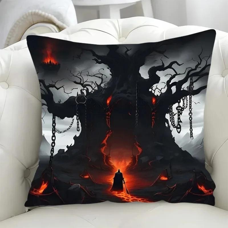 Luxury Home Decor Pillow Cover Hell Reaper Style Pattern Cushion Cover Sofa Office Cushion Cover