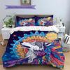 Colorful wolf  Pattern Bedding Quilt Set Quilt Cover Pillowcase Home Decoration  Gift (1 * duvet cover + 2 * pillowcase, without core)