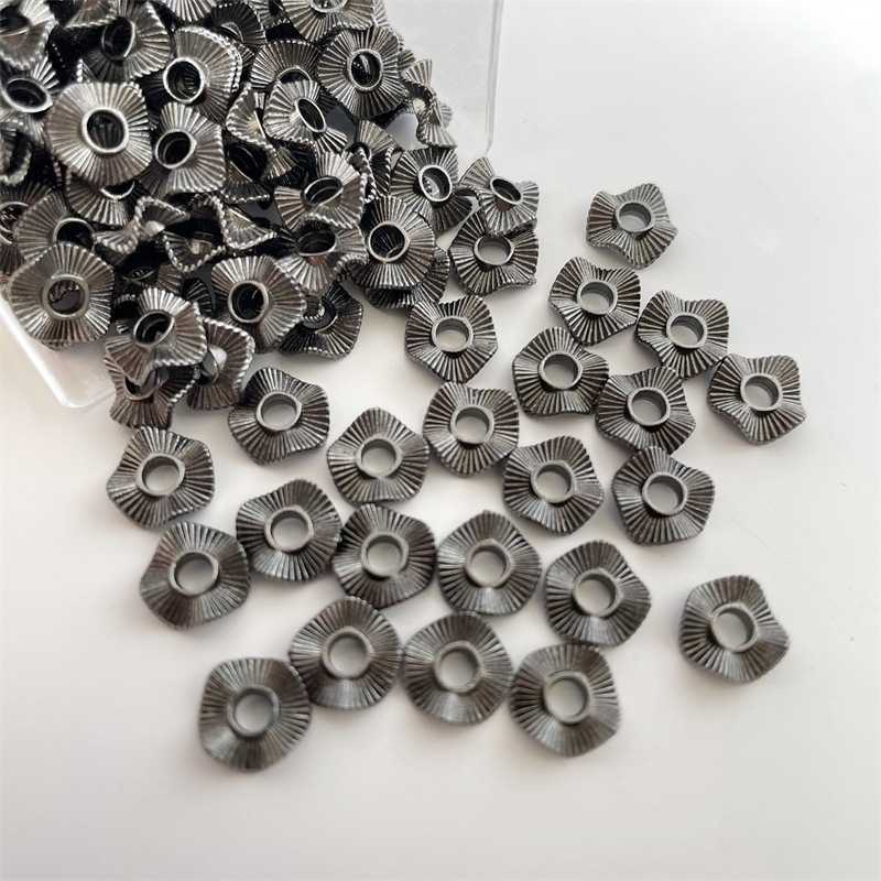 

20/30/50Pcs Gold Plated 6 8 10mm Baroque Wave Beads Flat Round Metal Spacer Beads Necklace Earring Bracelet Jewelry Accessories 6mm 20pcs
