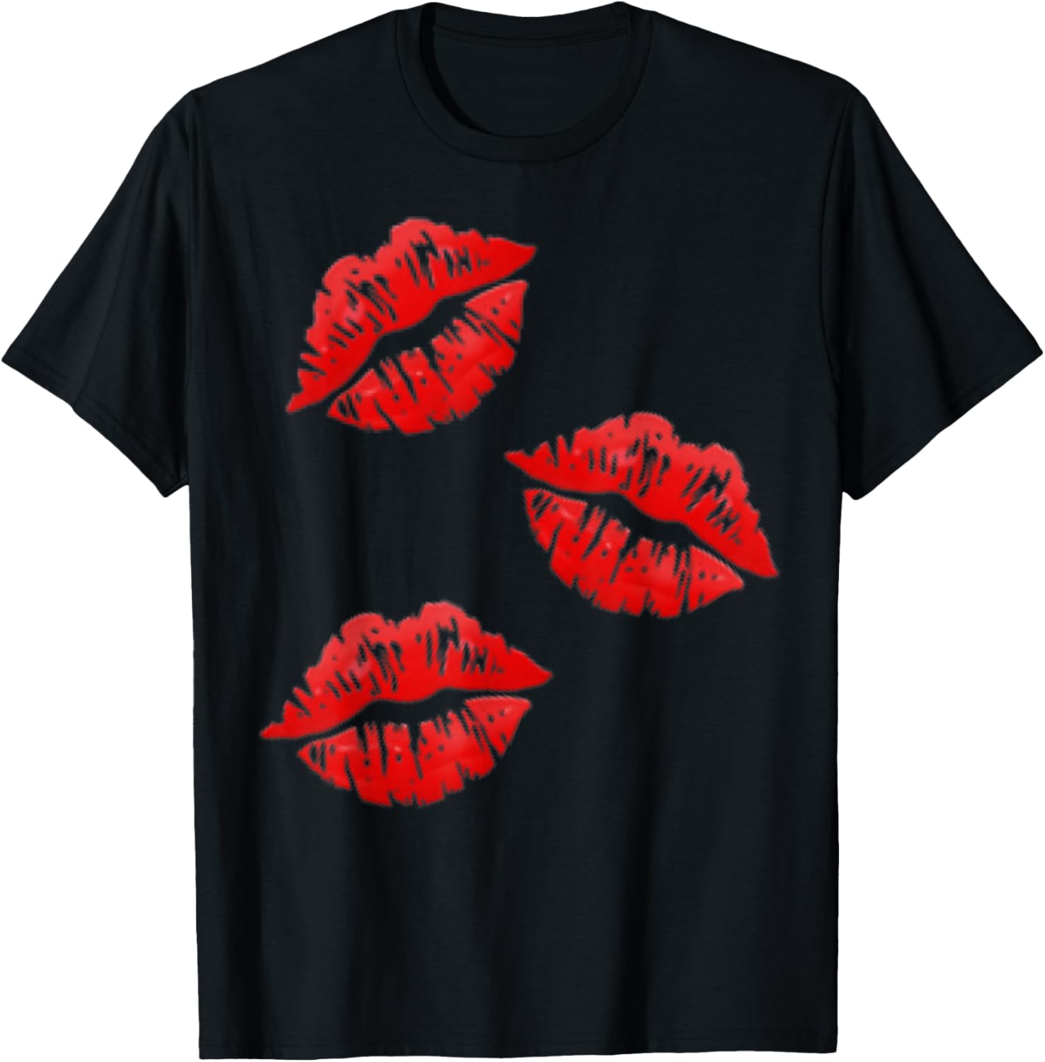 Kissing Lips | Kissing Face | Red Lipstick Kissing On Kiss T-Shirt S разноцветный