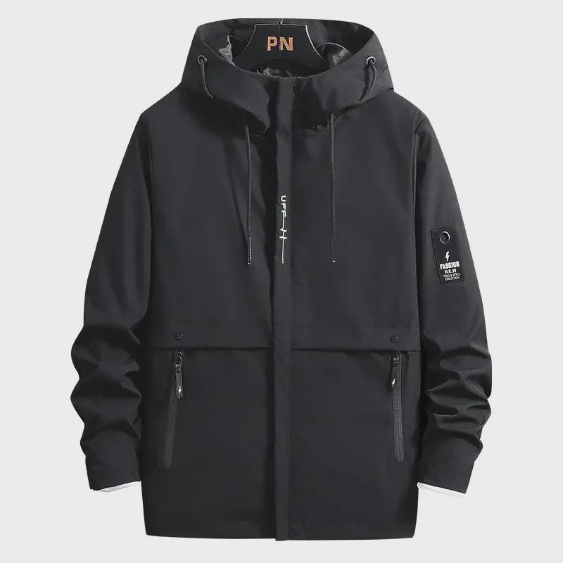 Men's Slim Fit Hooded Jacket - 2024 Spring, Lightweight Solid Color, Korean Style