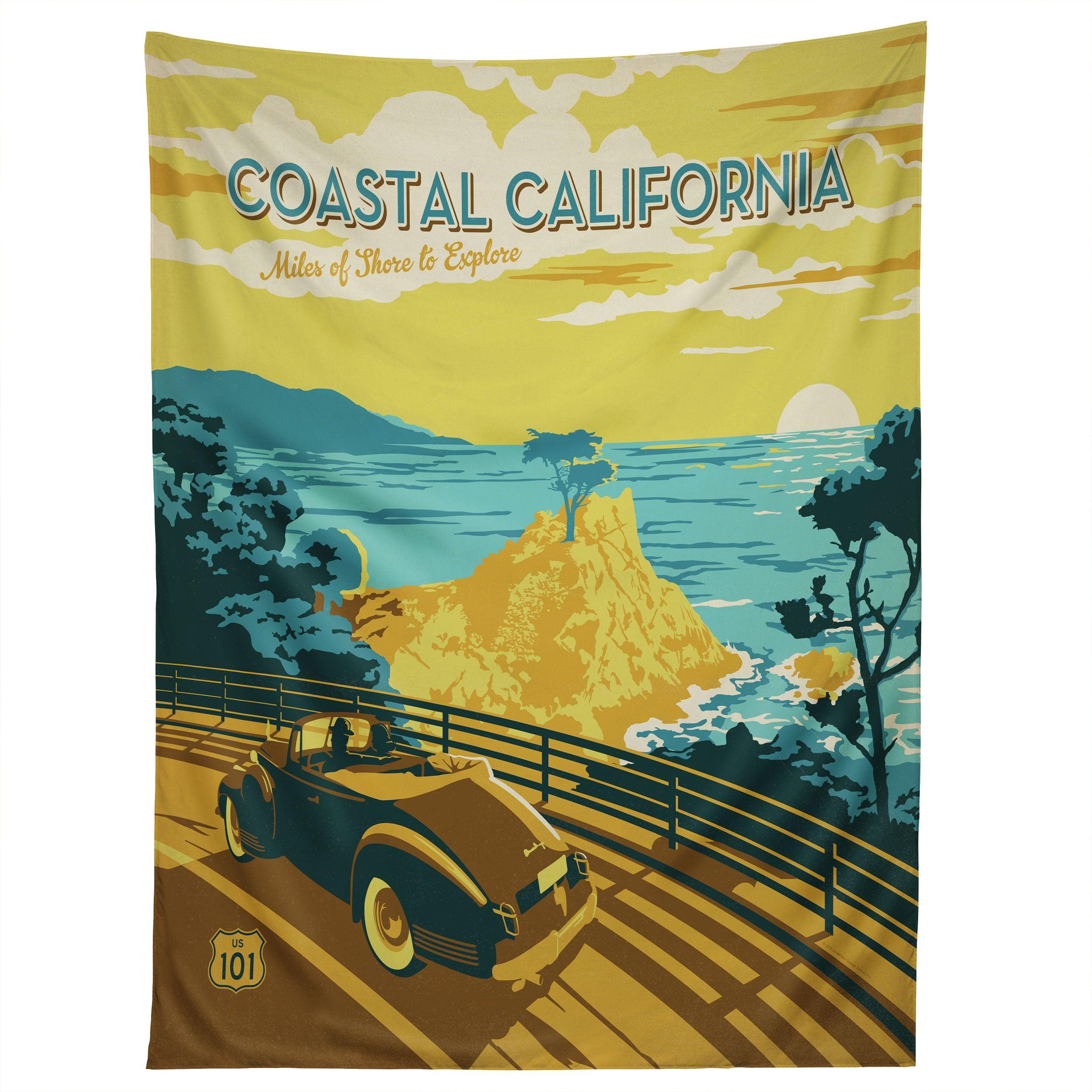 COASTAL CALIFORNIA tapestry 75x100