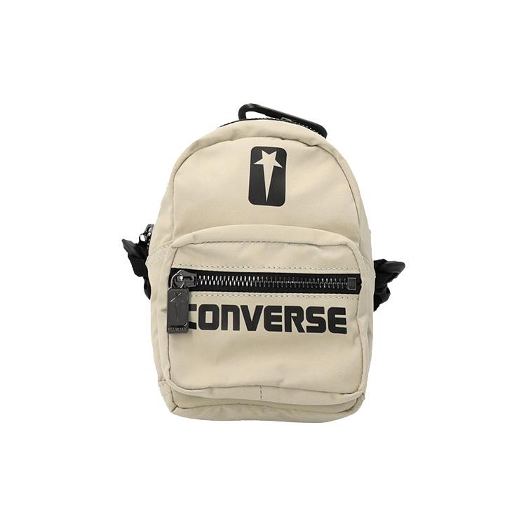 New Rick Owens DRKSHDW × Converse Converse Collaboration Technical Fabric Shoulder Bag Crossbody Bag Mini Unisex Ecru DC01BX8A2100R088