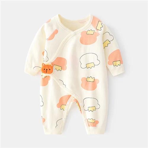 0-6M Newborn Baby Girl Boy Romper Cotton Print Infant Jumpsuit Casual Newborn Clothes For Girls Boys Spring Autumn Clothing New
