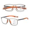 Neue Sportbrille Blaulichtfilter Multifokale Lesebrille Herren Damen Gleitsicht Großrahmen Optische Altersweitsicht Brille
