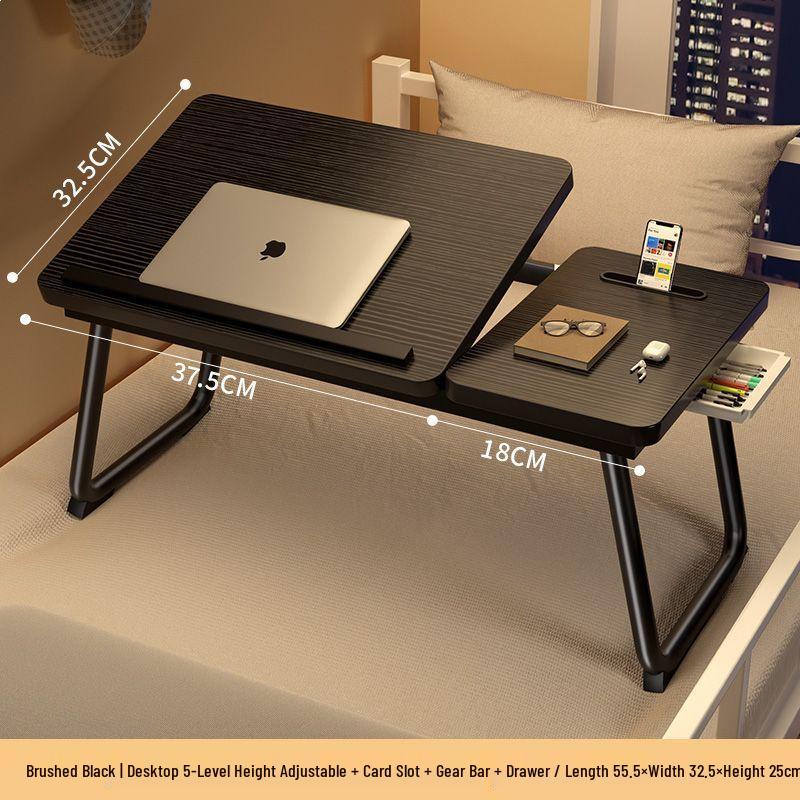 Portable Foldable Laptop Desk - Multi-functional Bedside or Dorm Study Table, No Installation Needed