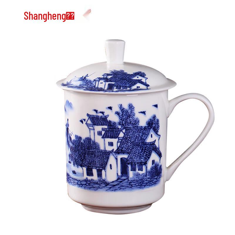 

Shangheng SHZH-MKB08 Chinese Antique Style Ceramic Office Mug 500ML