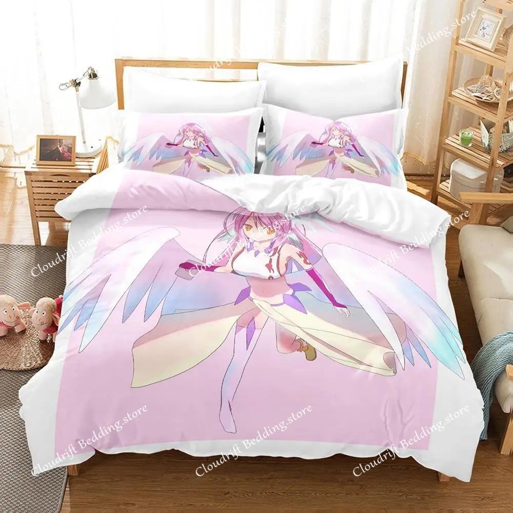 New Game No Game No Life Sora And Shiro Bedding Set Single Twin Full Queen King Size Bed Set Adult Kid Bedroom Duvet Cover Sets