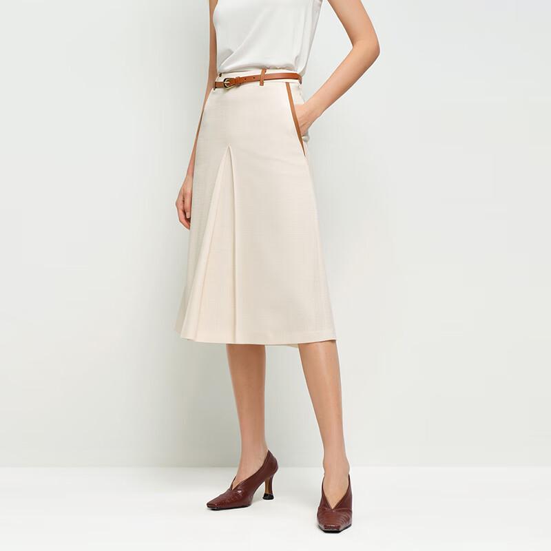 Женская прямая миди-юбка OVVOVV из триацетата с разрезом S