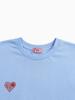 Minasu Small Hearttrack Over Fit Tee_Skyblue