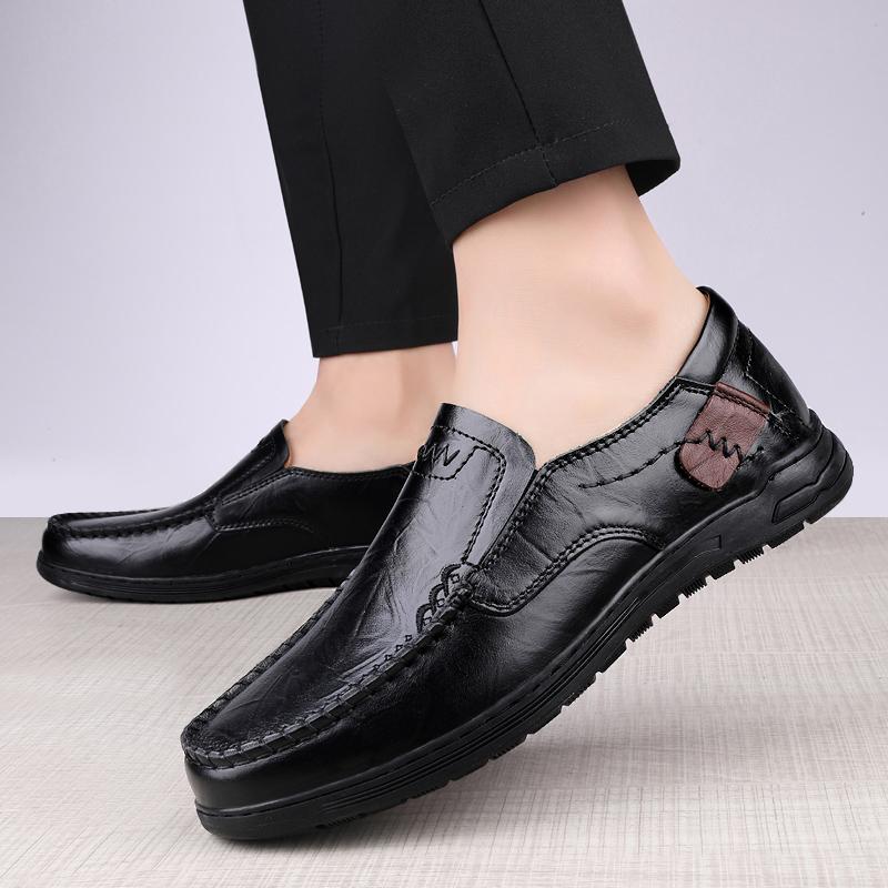 Fashion Handmade Mens Stylish Loafers Classic Men Shoes for Wedding High Quality Mens Slip on Flats Genuine Leather Mens Casual Shoes