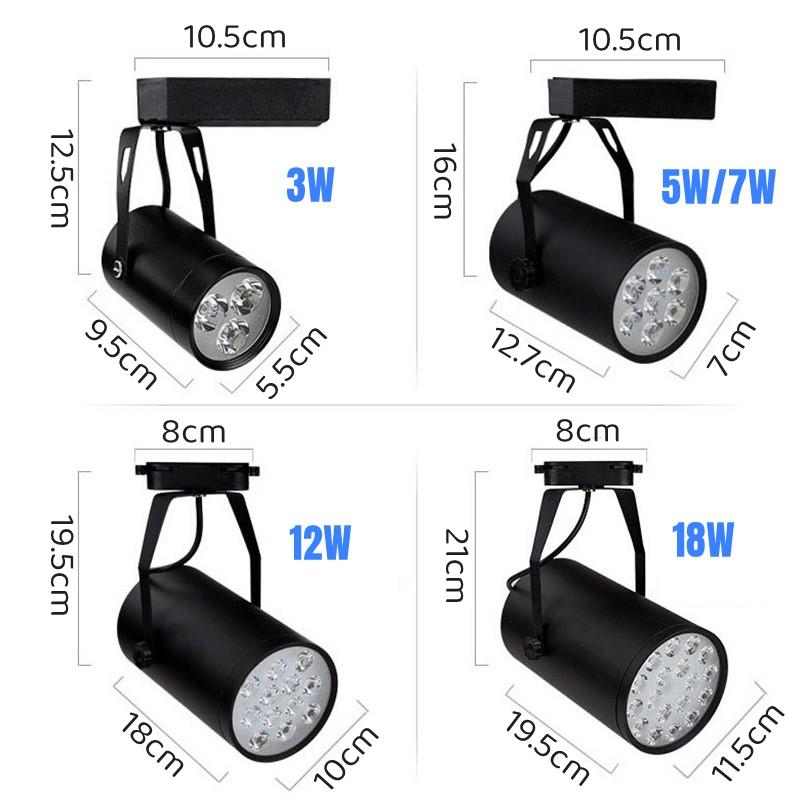 RGB LED Track Lights 5W/7W/12W/18W Remote Control Colorful Ceiling Rail Lamp KTV Disco Stage Bedroom Shop Track Lighting Fixture